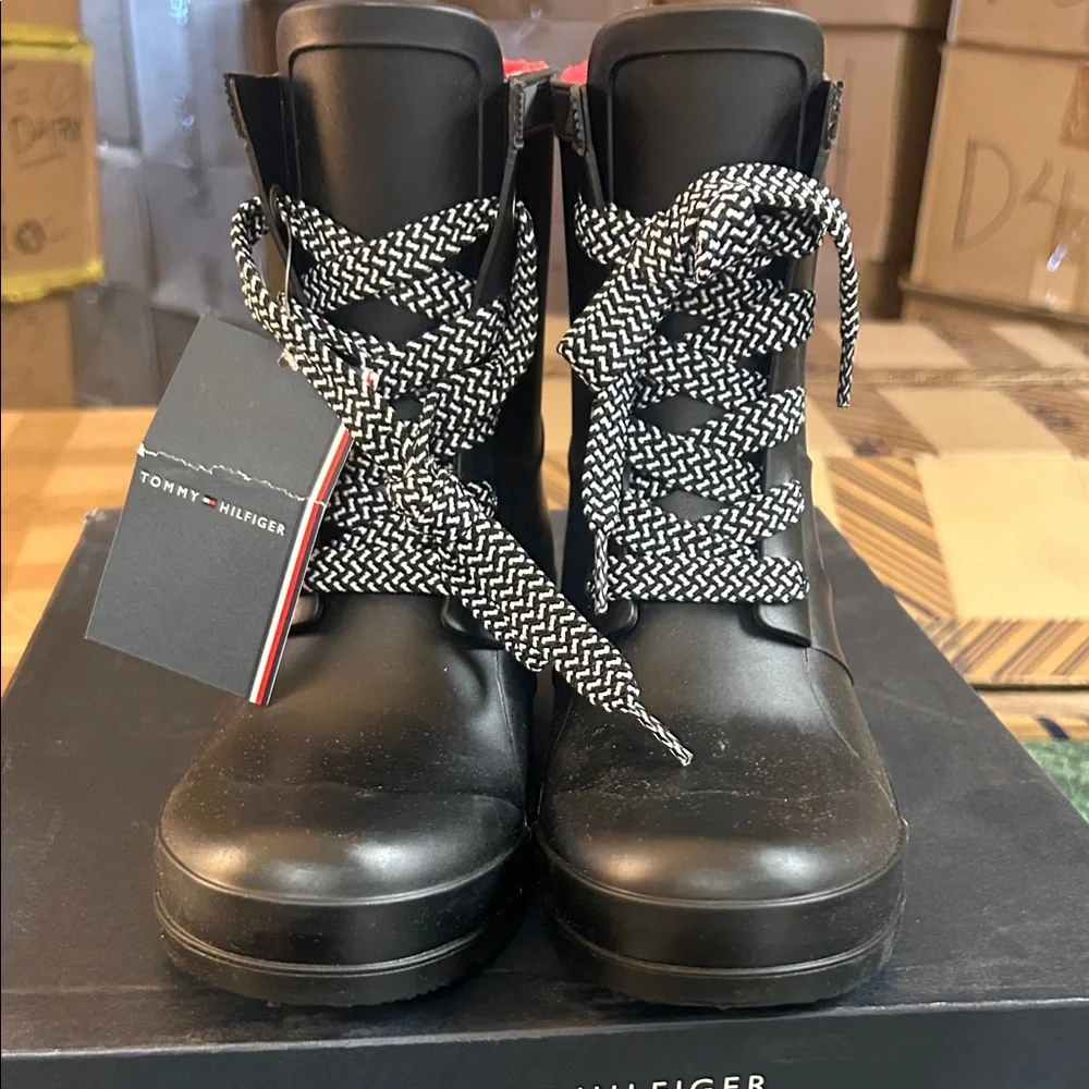 Tommy Hilfiger Black Ankle Boots